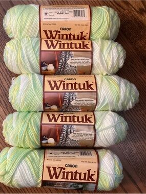 Vintage Caron Wintuk Yarn 5 Skeins Spring Ombre 3576 Orlon Acrylic Discontinued